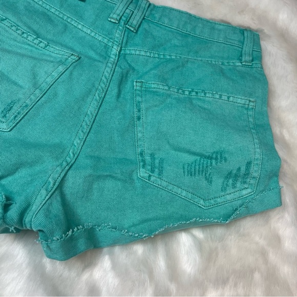 NWT Super-High Rise Cheeky Jean Shorts - Wild Fable™- Aqua Blue SIZE 0 - Picture 11 of 14